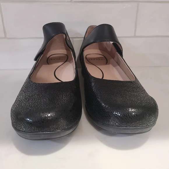 Dansko Audrey Mary Jane Black Leather Shoes Size 41 | 10.5 - 11 - Picture 2 of 16